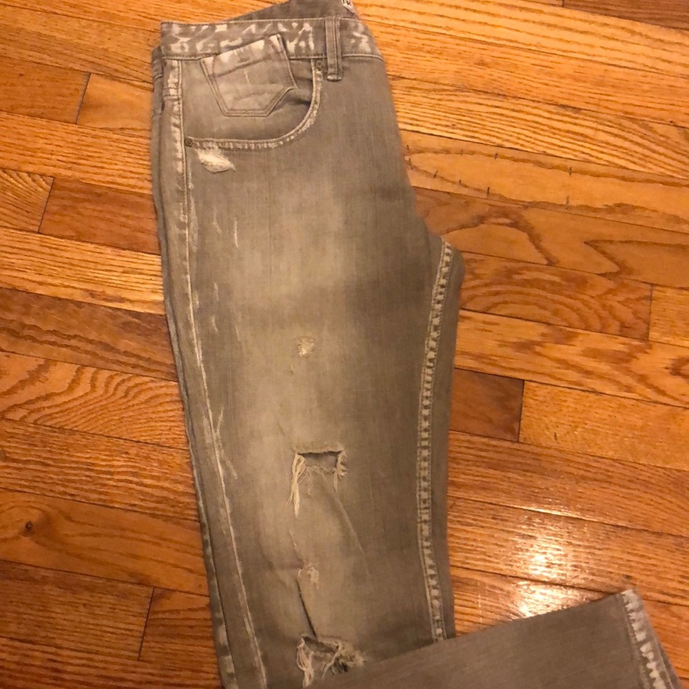 Free People Straight Leg Distressed Jean